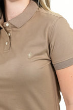 Polo Mujer Beige Clásico