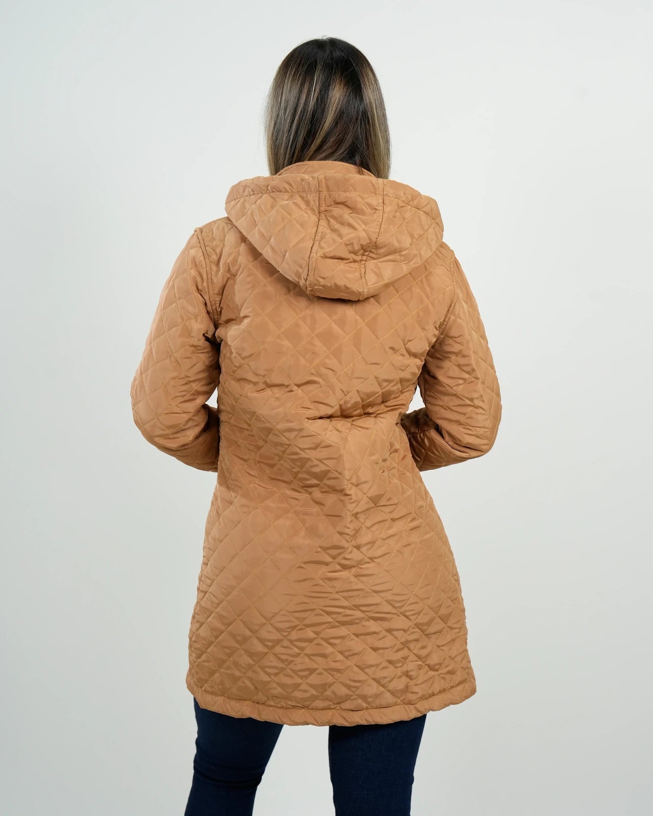 Chaqueta Acolchada Mujer Camel