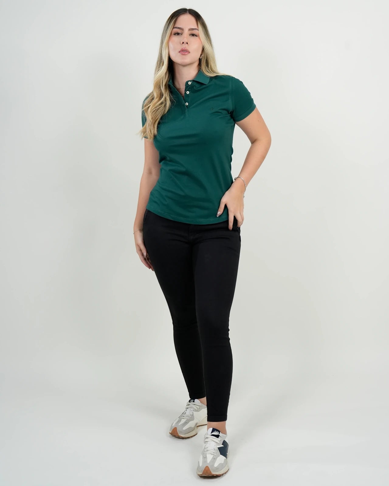 Polo Mujer Verde Bosque "Windsor"