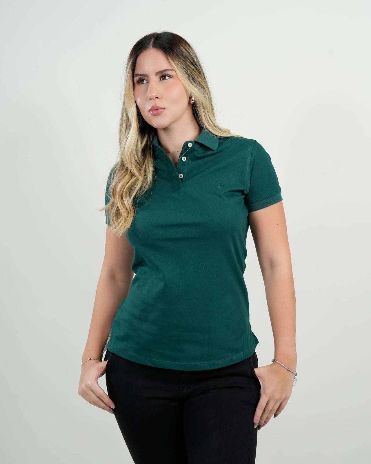 Polo Mujer Verde Bosque "Windsor"