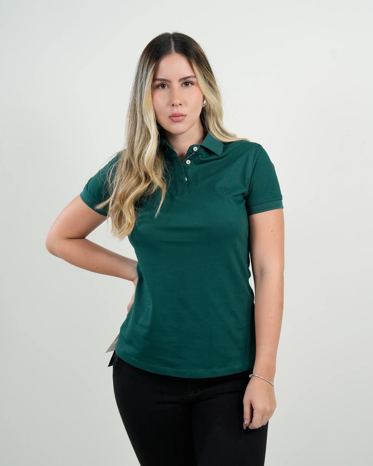 Polo Mujer Verde Bosque "Windsor"