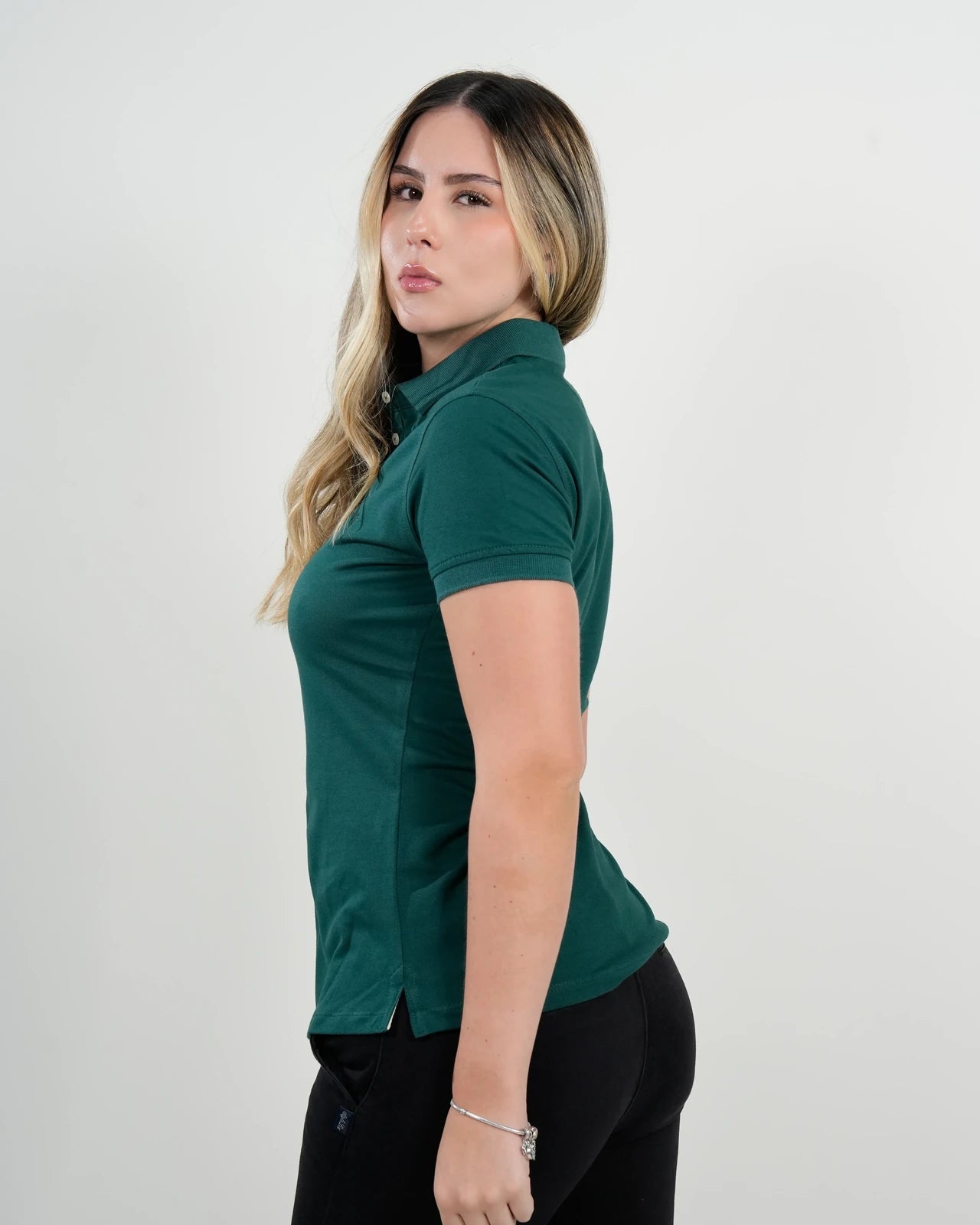Polo Mujer Verde Bosque "Windsor"