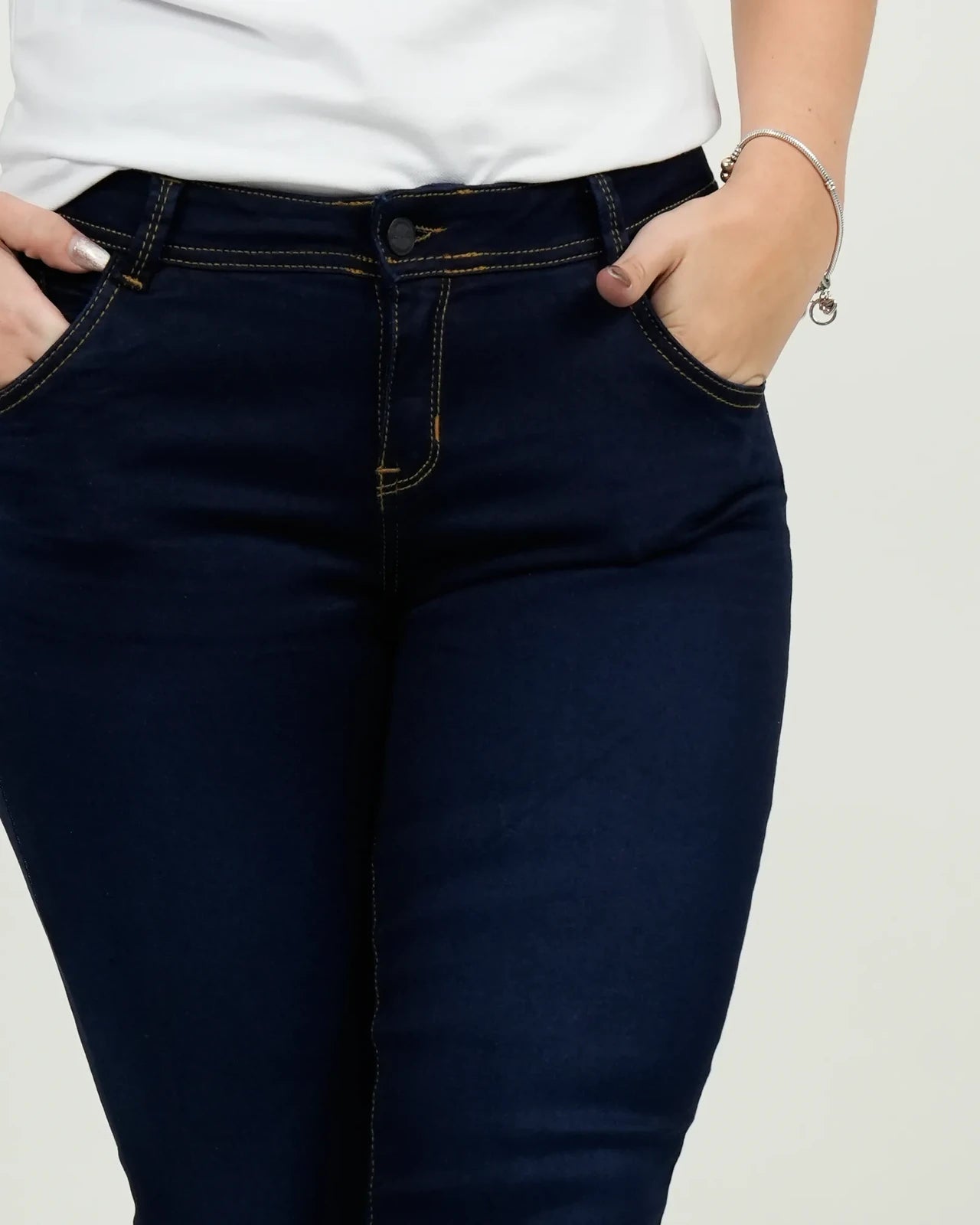Jean Mujer Azul Oscuro Skinny "Belmont Indigo"