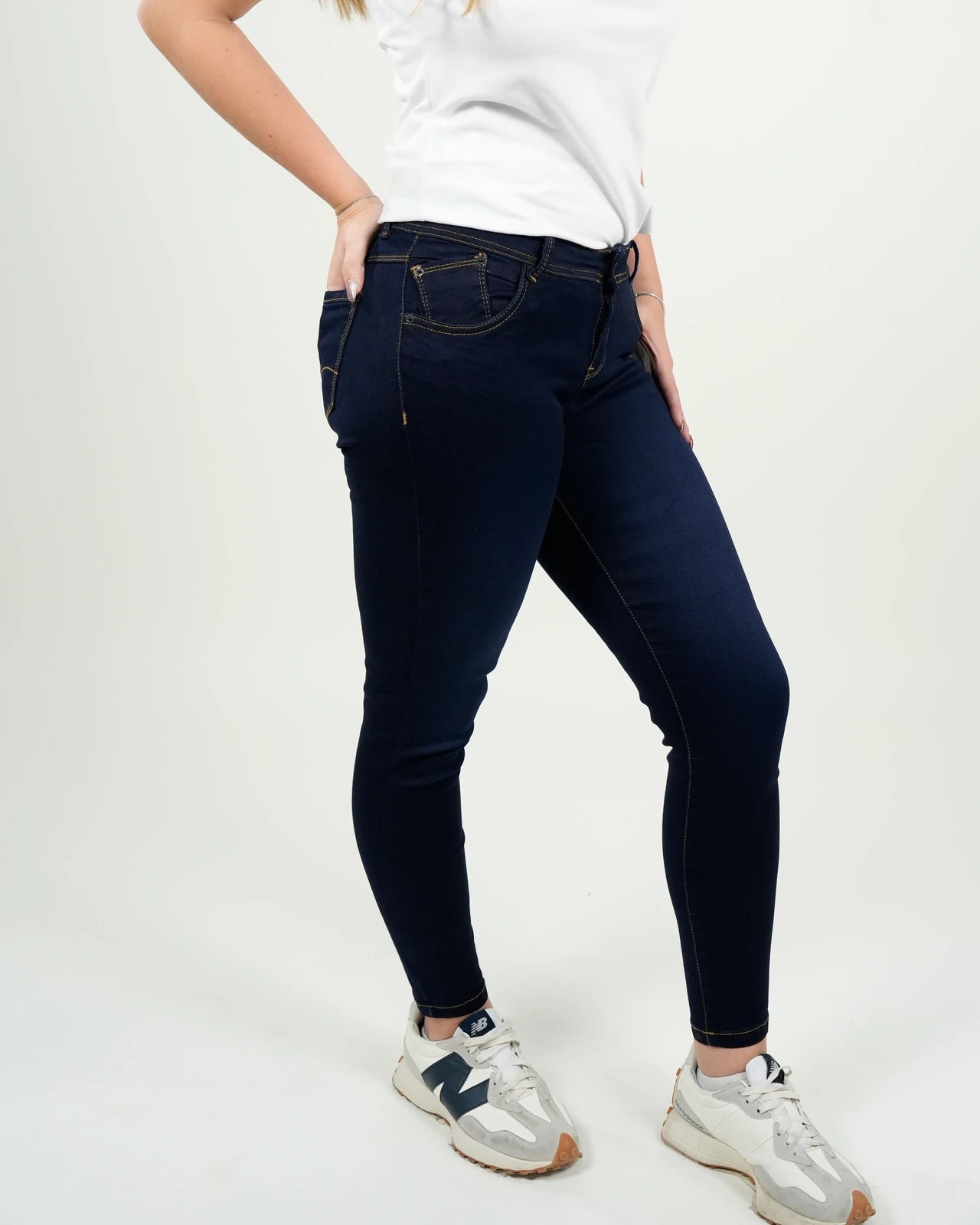 Jean Mujer Azul Oscuro Skinny "Belmont Indigo"