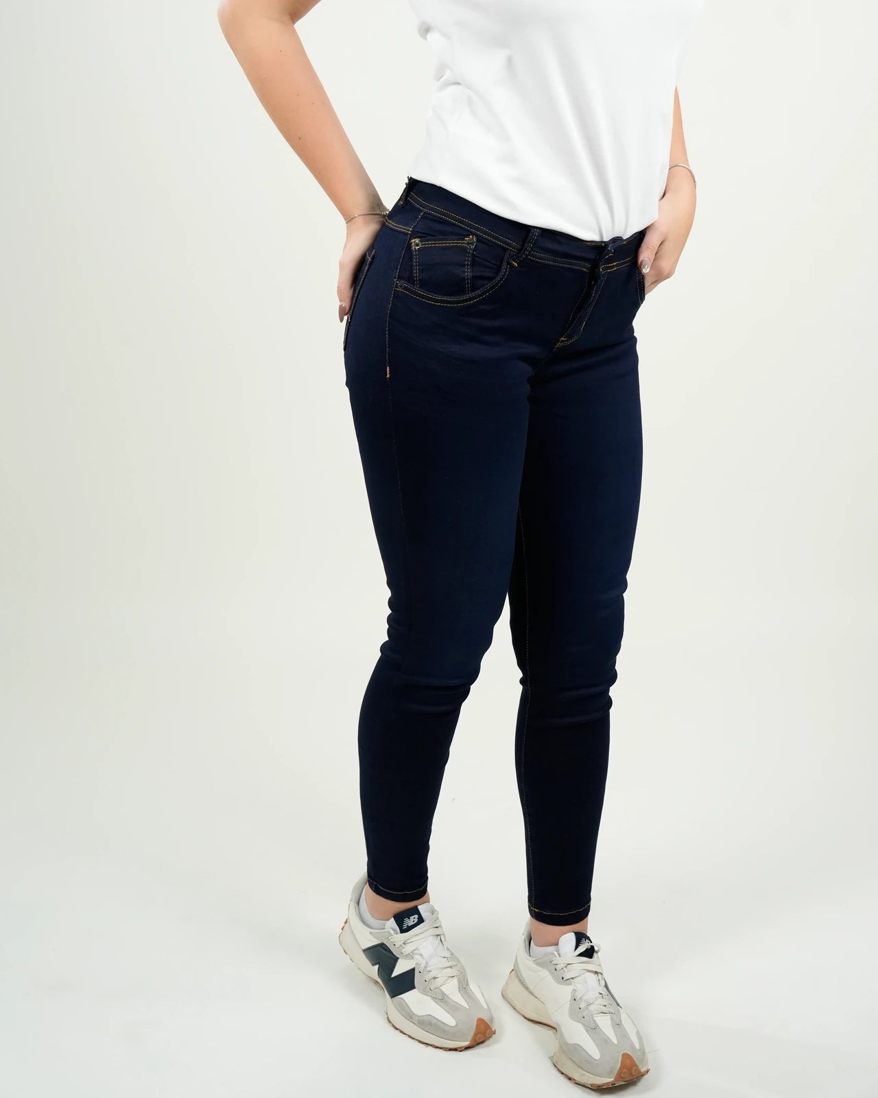 Jean Mujer Azul Oscuro Skinny "Belmont Indigo"