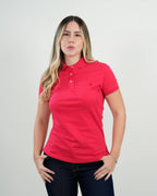 Polo Mujer Clásico Rojo Intenso
