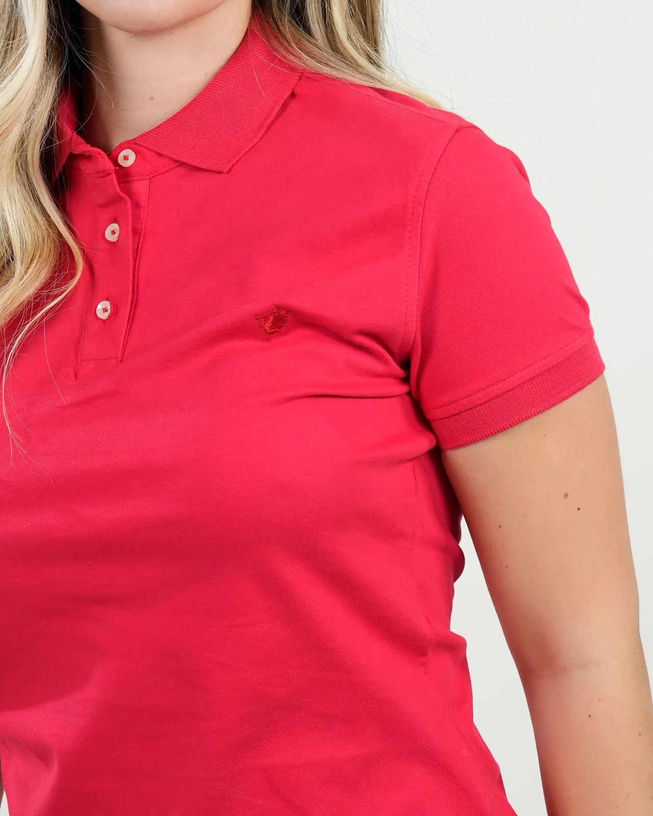 Polo Mujer Clásico Rojo Intenso
