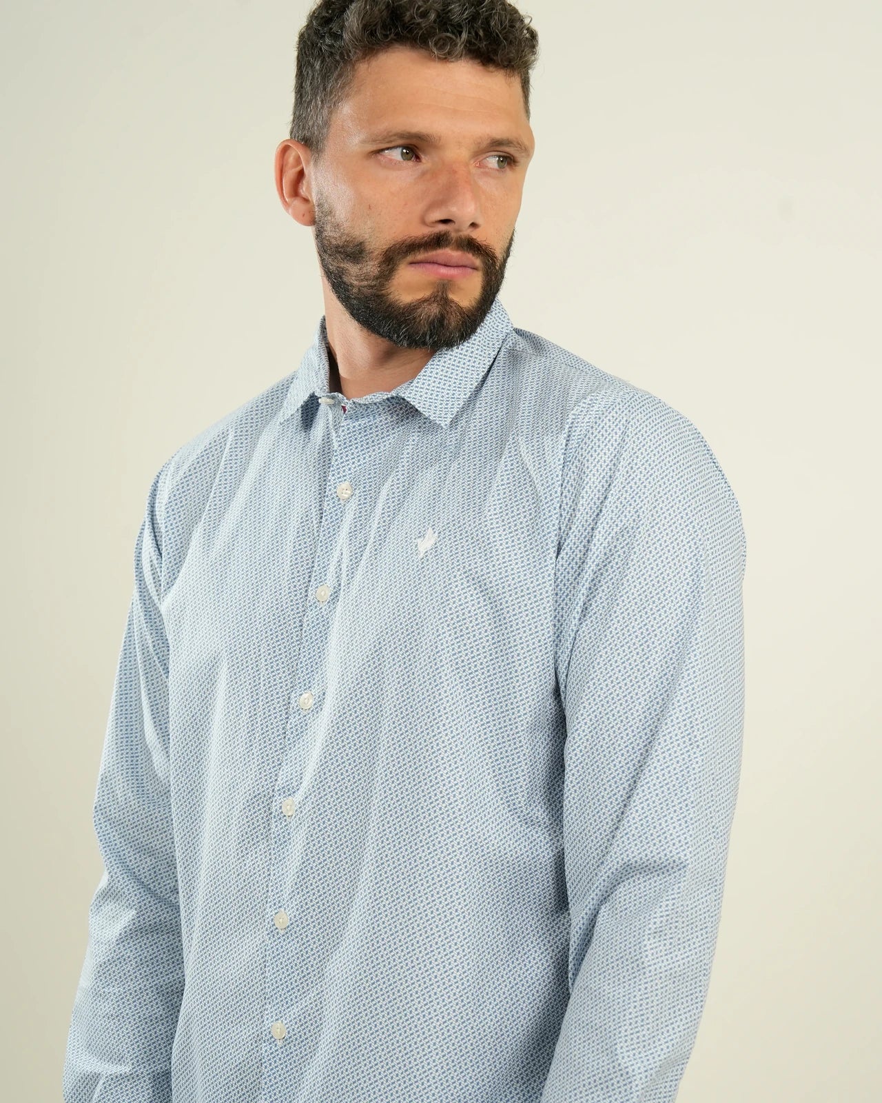 Camisa Savona Microdiseño Azul