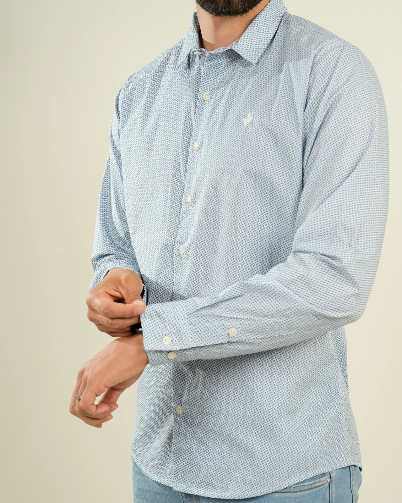 Camisa Savona Microdiseño Azul