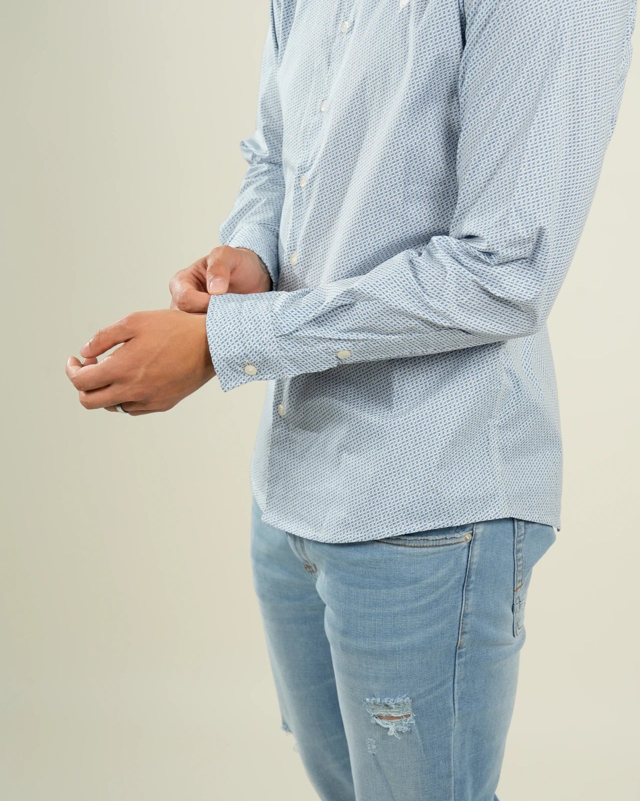 Camisa Savona Microdiseño Azul