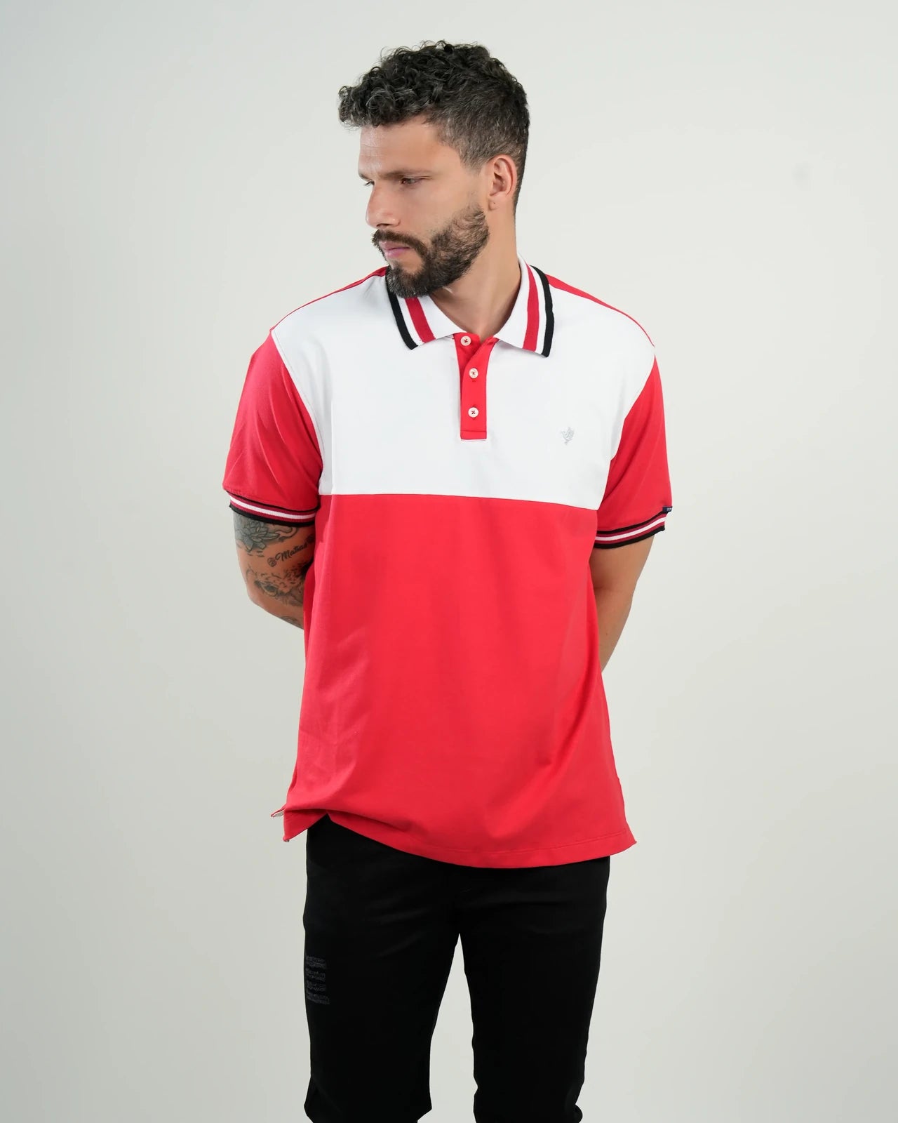 Polo Riviera Bicolor Rojo & Blanco