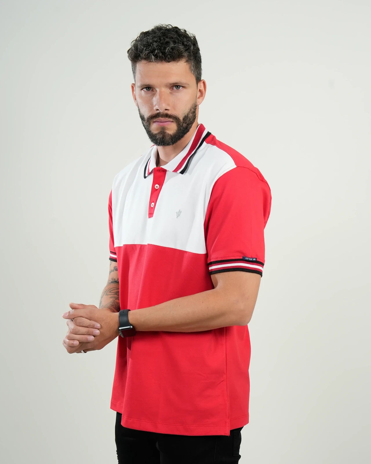 Polo Riviera Bicolor Rojo & Blanco