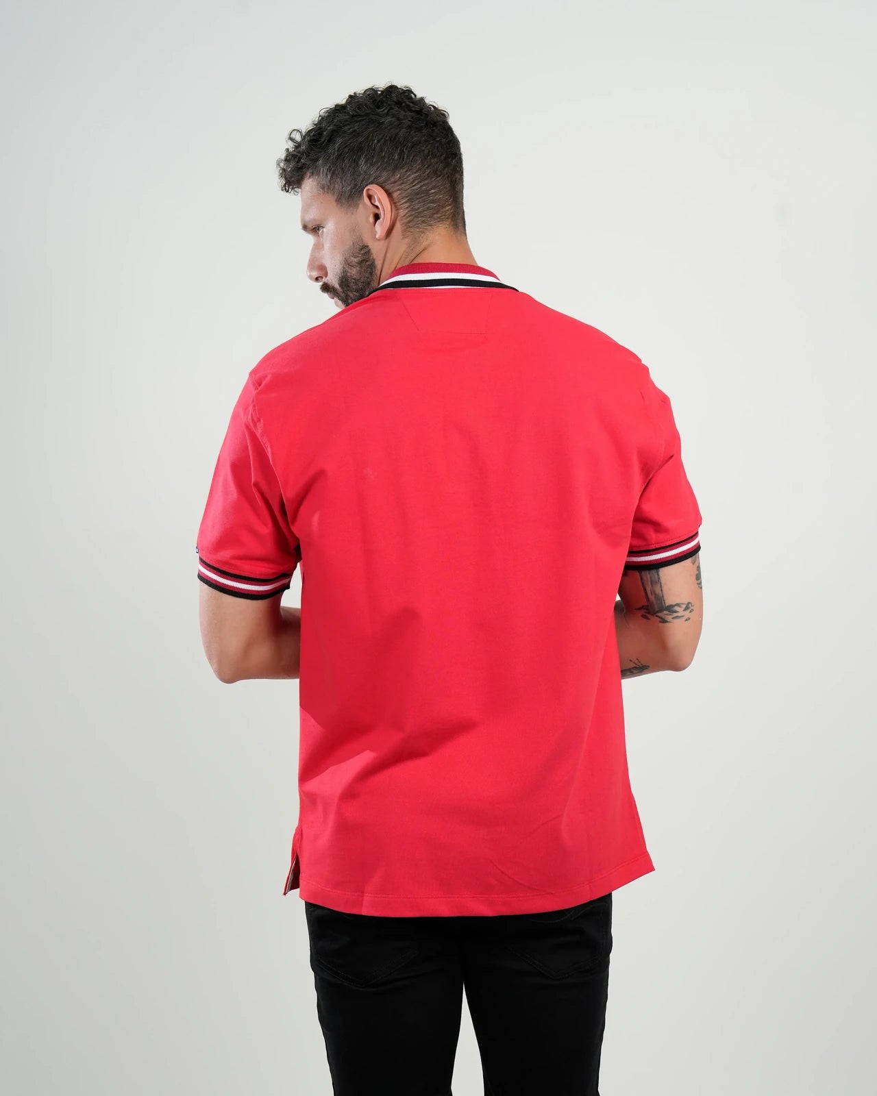 Polo Riviera Bicolor Rojo & Blanco