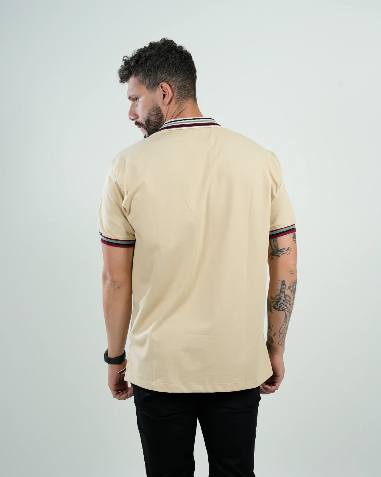 Polo Riviera Tricolor Beige, Vino & Verde