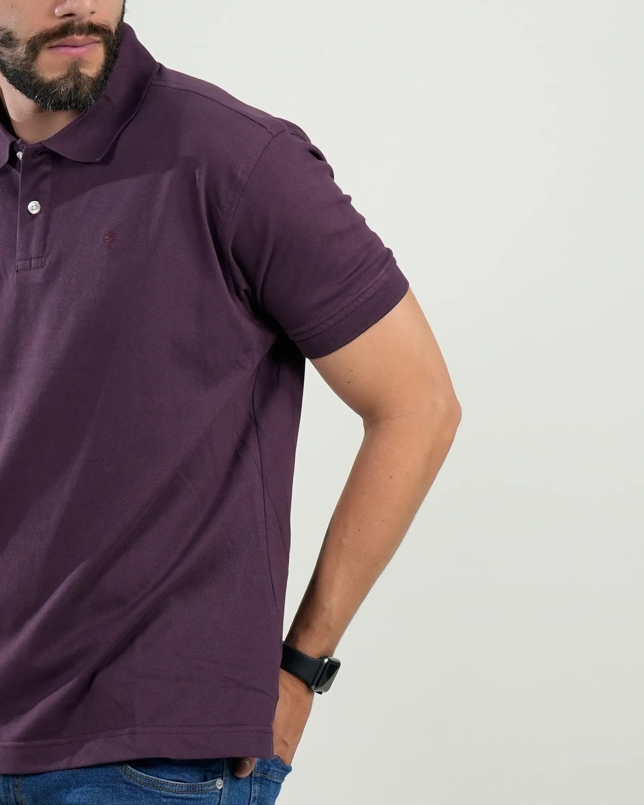 Polo Cambridge Piqué Ciruela