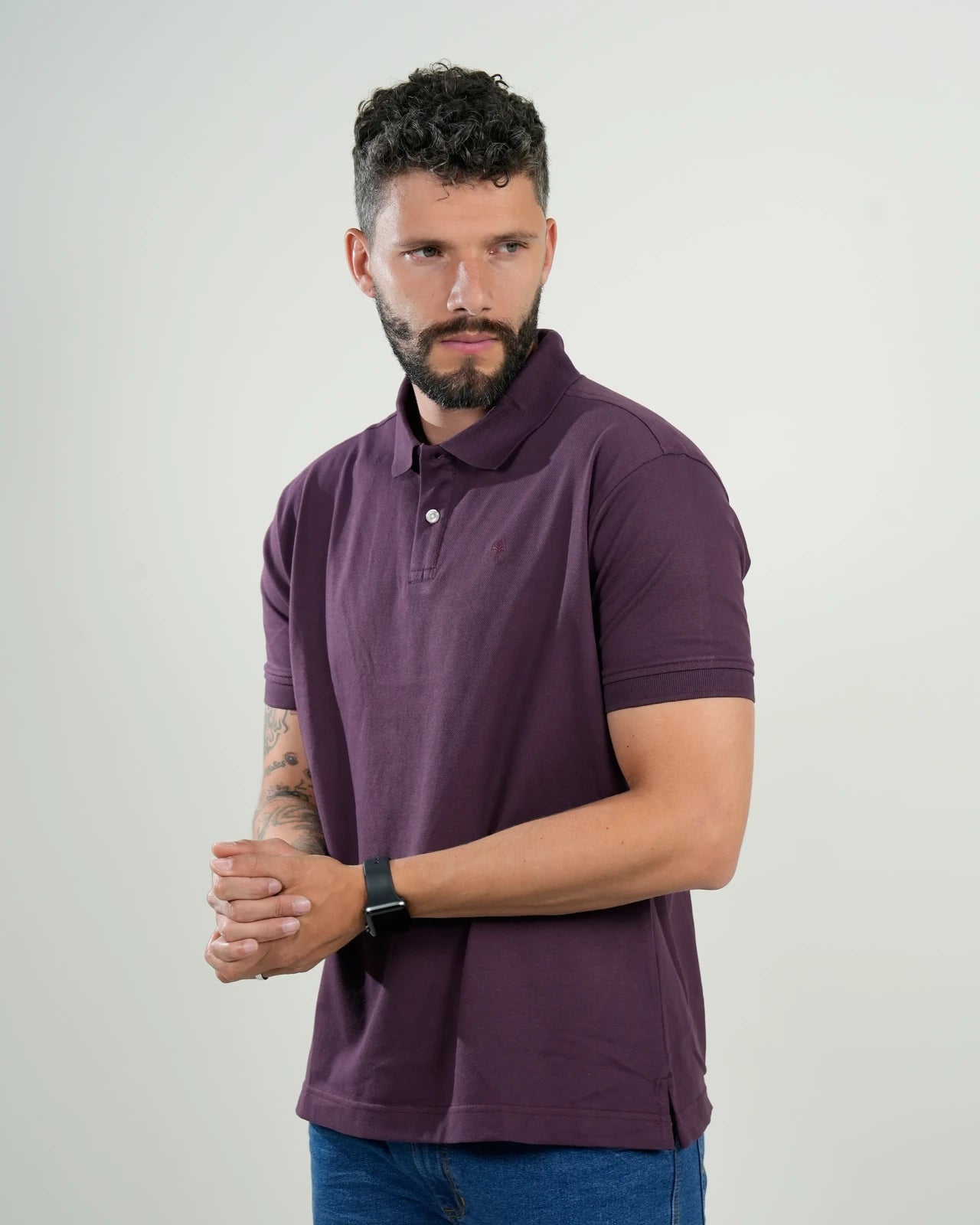 Polo Cambridge Piqué Ciruela