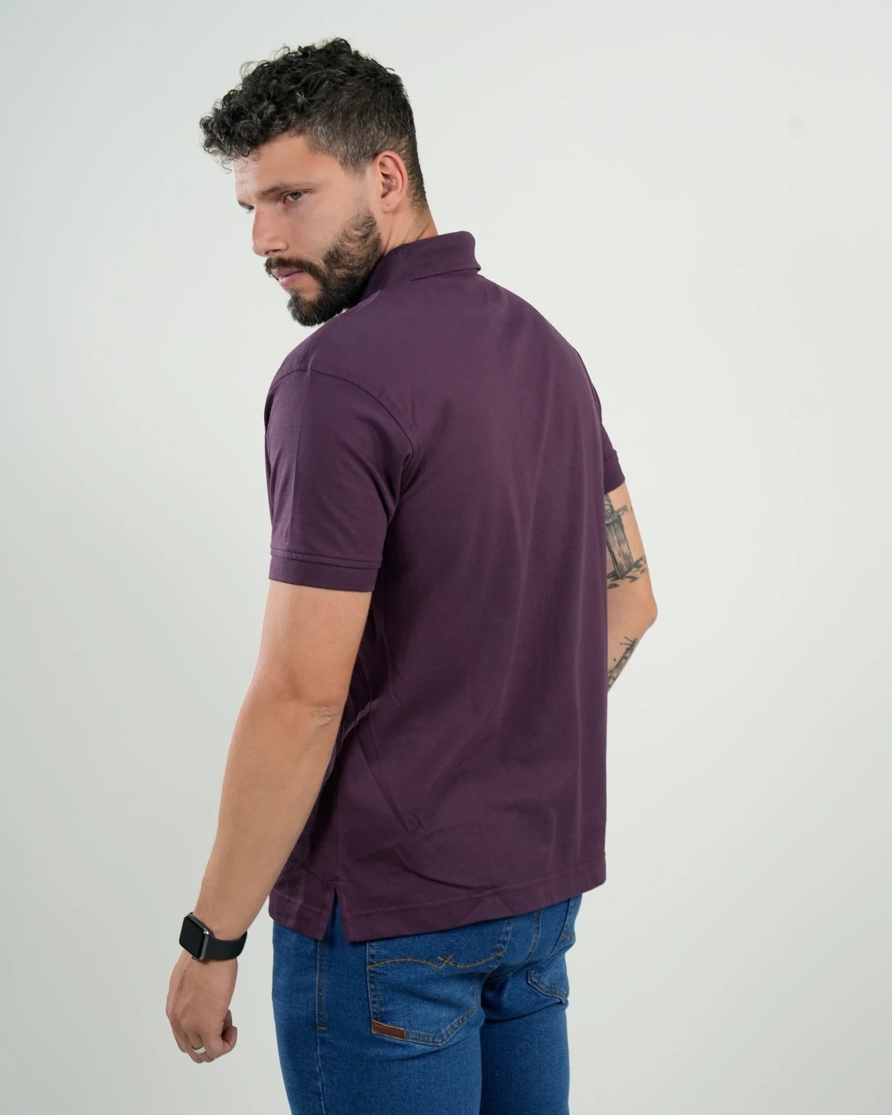 Polo Cambridge Piqué Ciruela