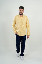 Camisa Oxford Amarilla Manga Larga