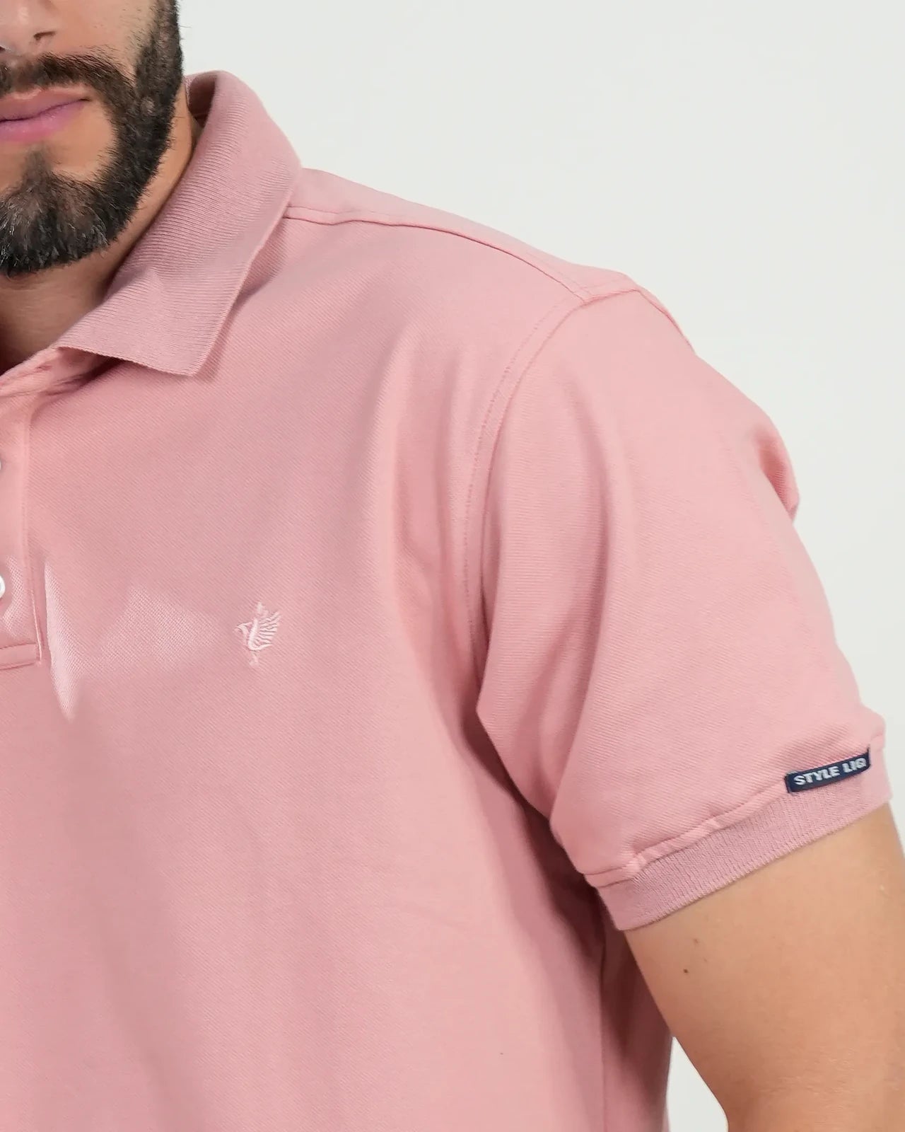 Polo Piqué Rosa Manga Corta