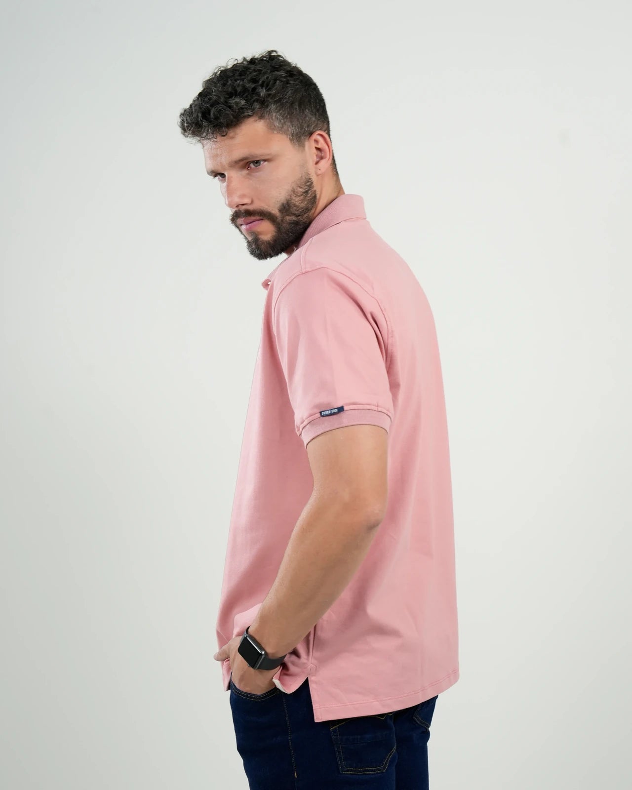 Polo Piqué Rosa Manga Corta