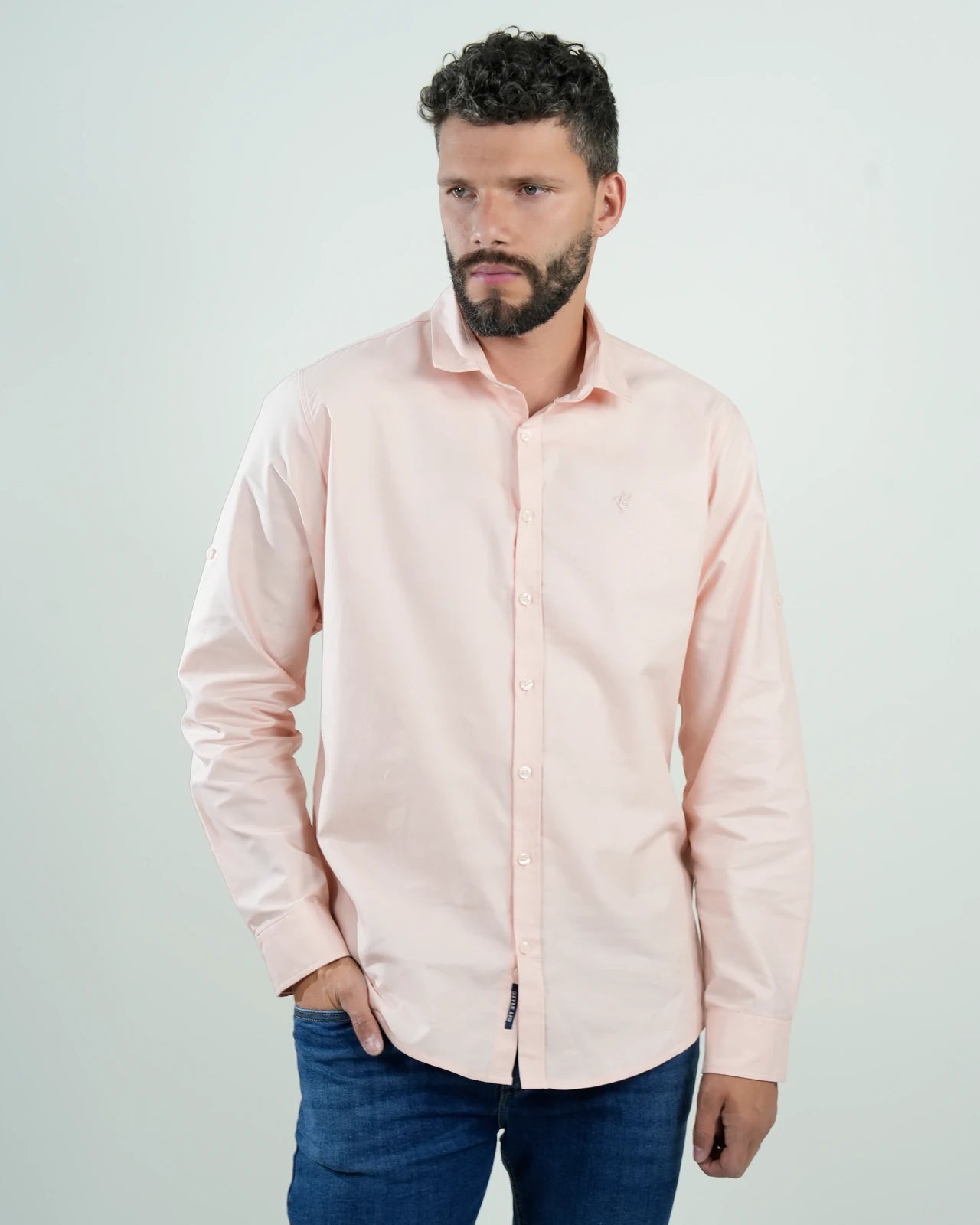 Camisa Formal Rose Elegance – Manga Larga
