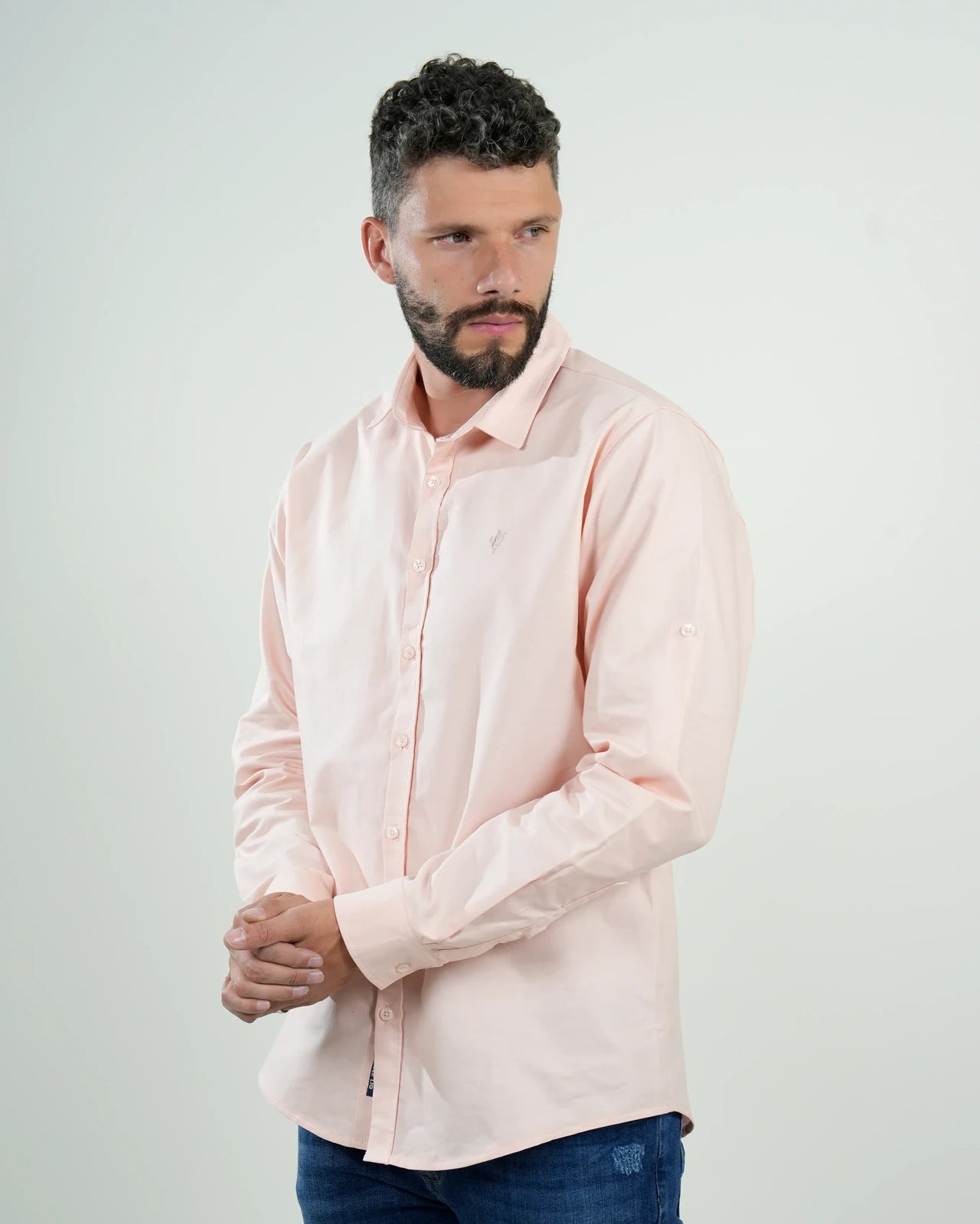 Camisa Formal Rose Elegance – Manga Larga