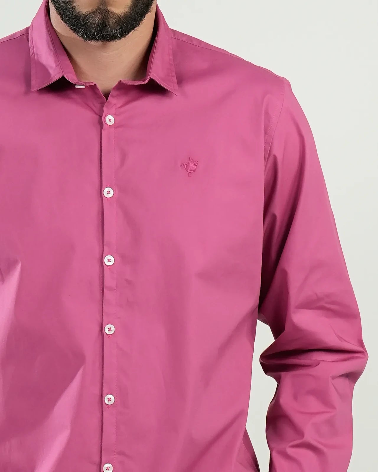 Camisa Formal Fucsia Moderna – Manga Larga