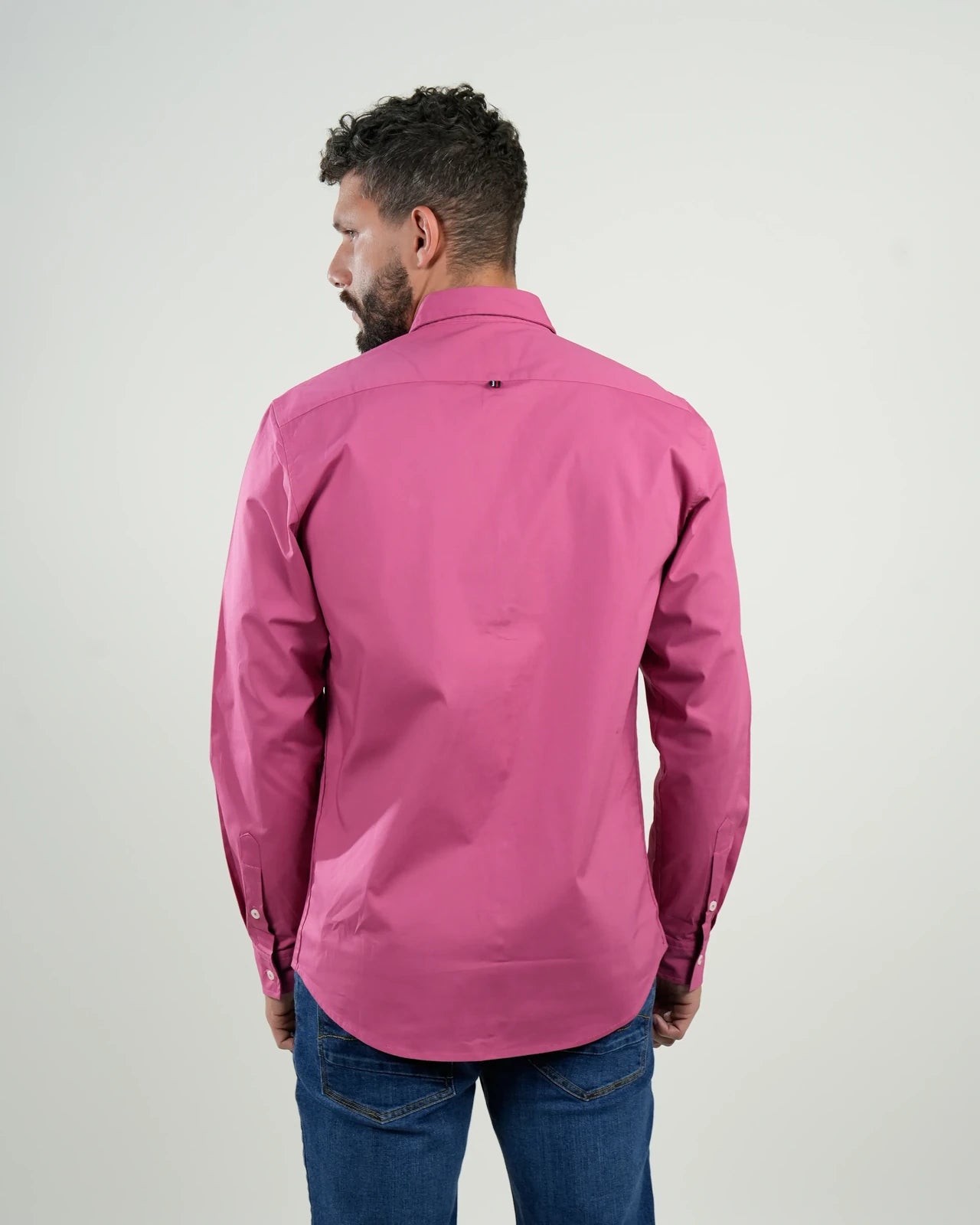 Camisa Formal Fucsia Moderna – Manga Larga