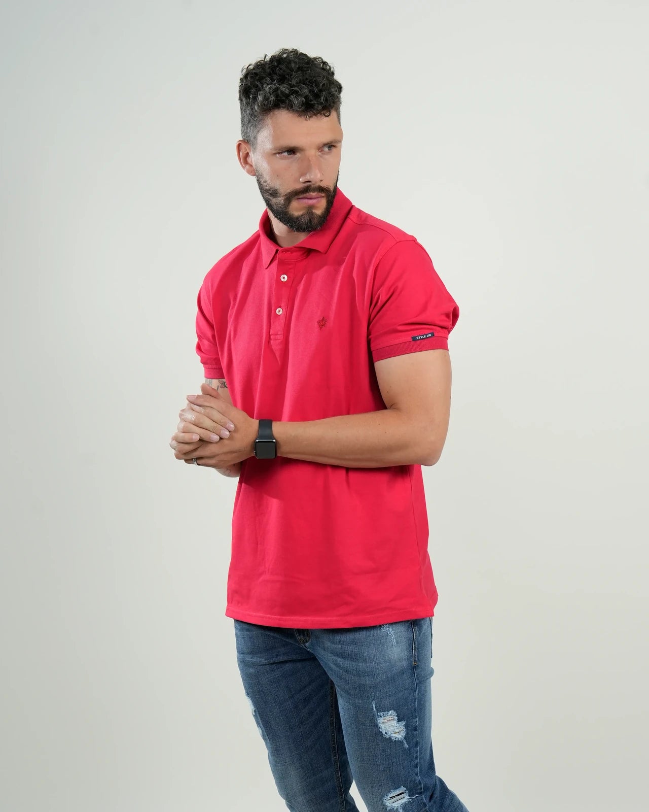 Playera tipo polo para hombre en color rojo – Estilo casual y elegante