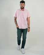 Camisa Rosa Manga Corta