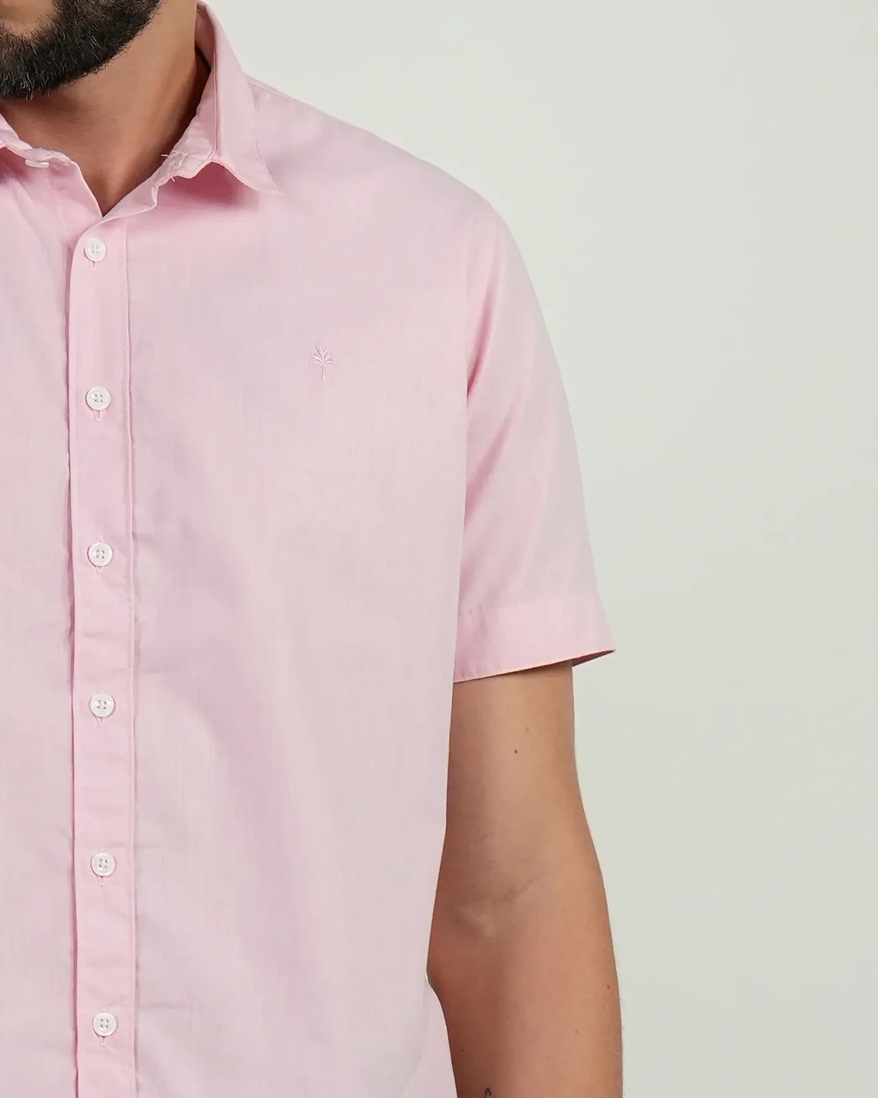 Camisa Rosa Manga Corta