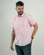 Camisa Rosa Manga Corta