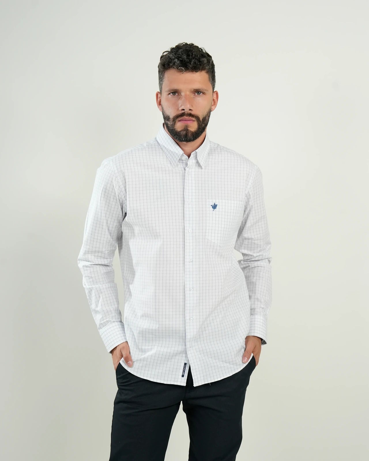 Camisa Grid Blanco Clásico
