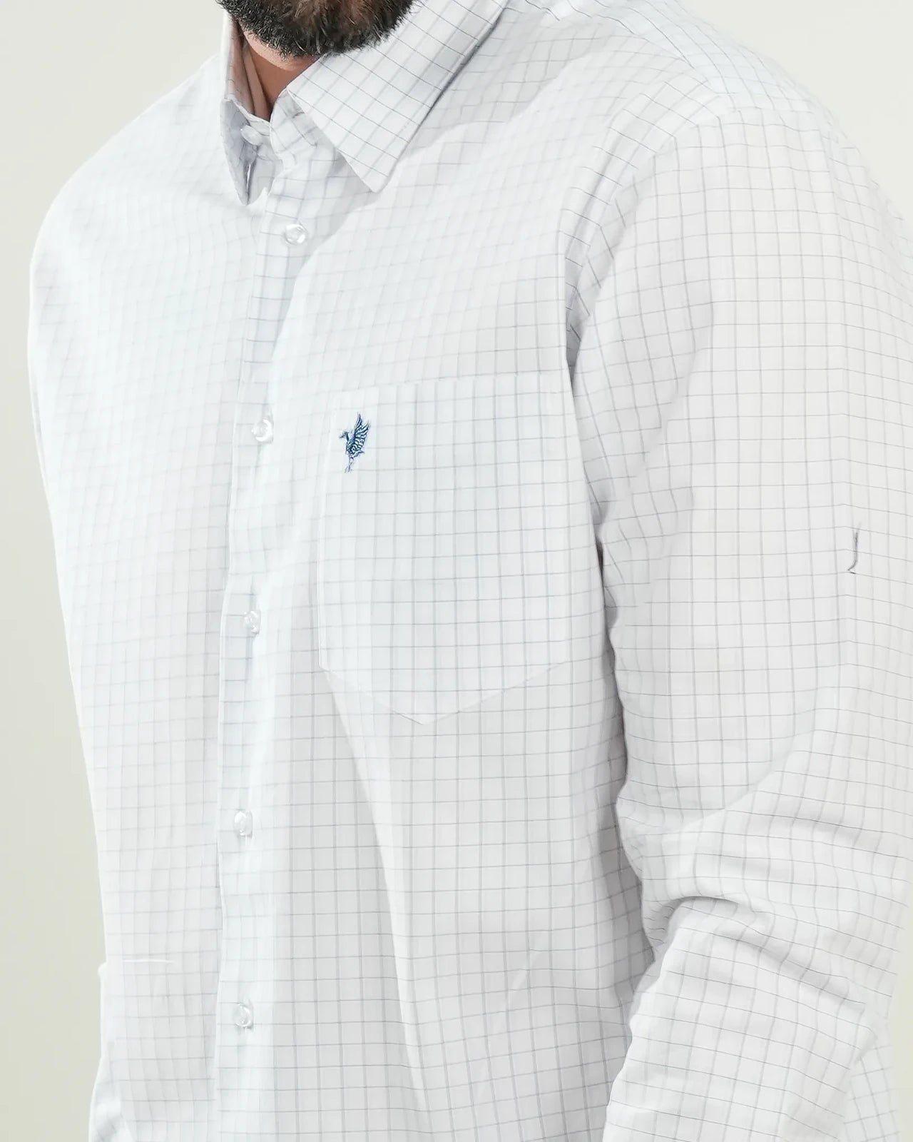 Camisa Grid Blanco Clásico