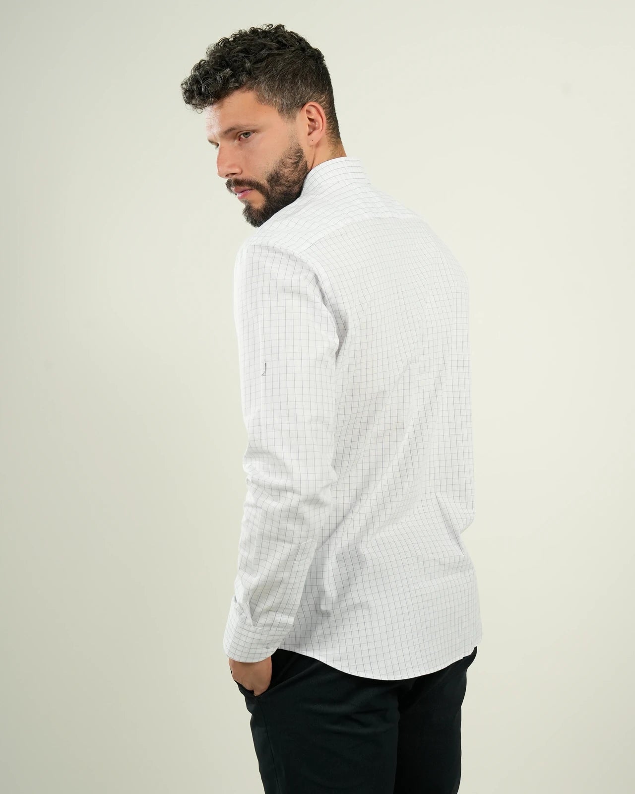 Camisa Grid Blanco Clásico