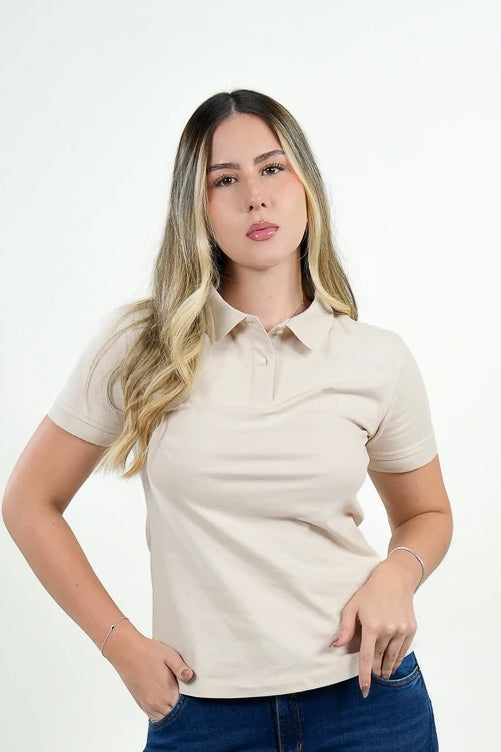 Polo Beige Clásico Essential