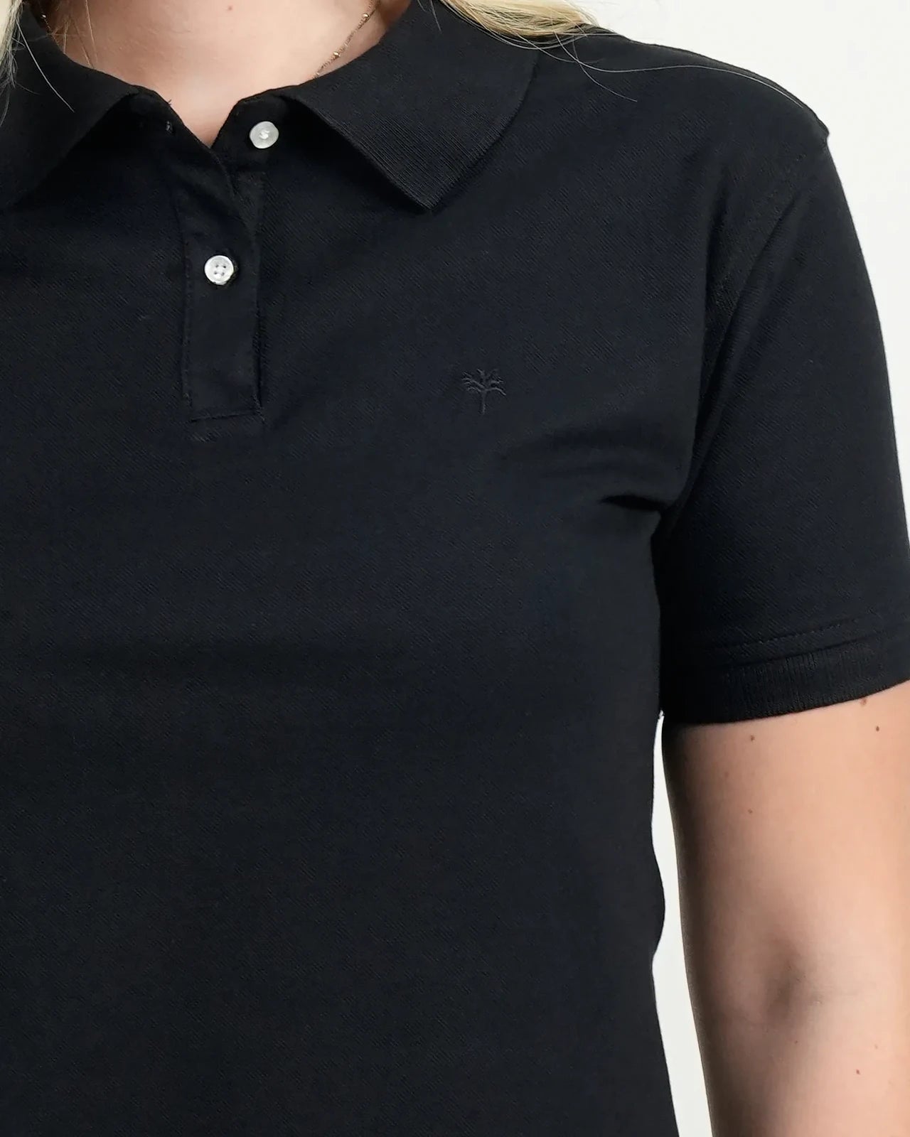 Polo Básico Dama Negro Clásico