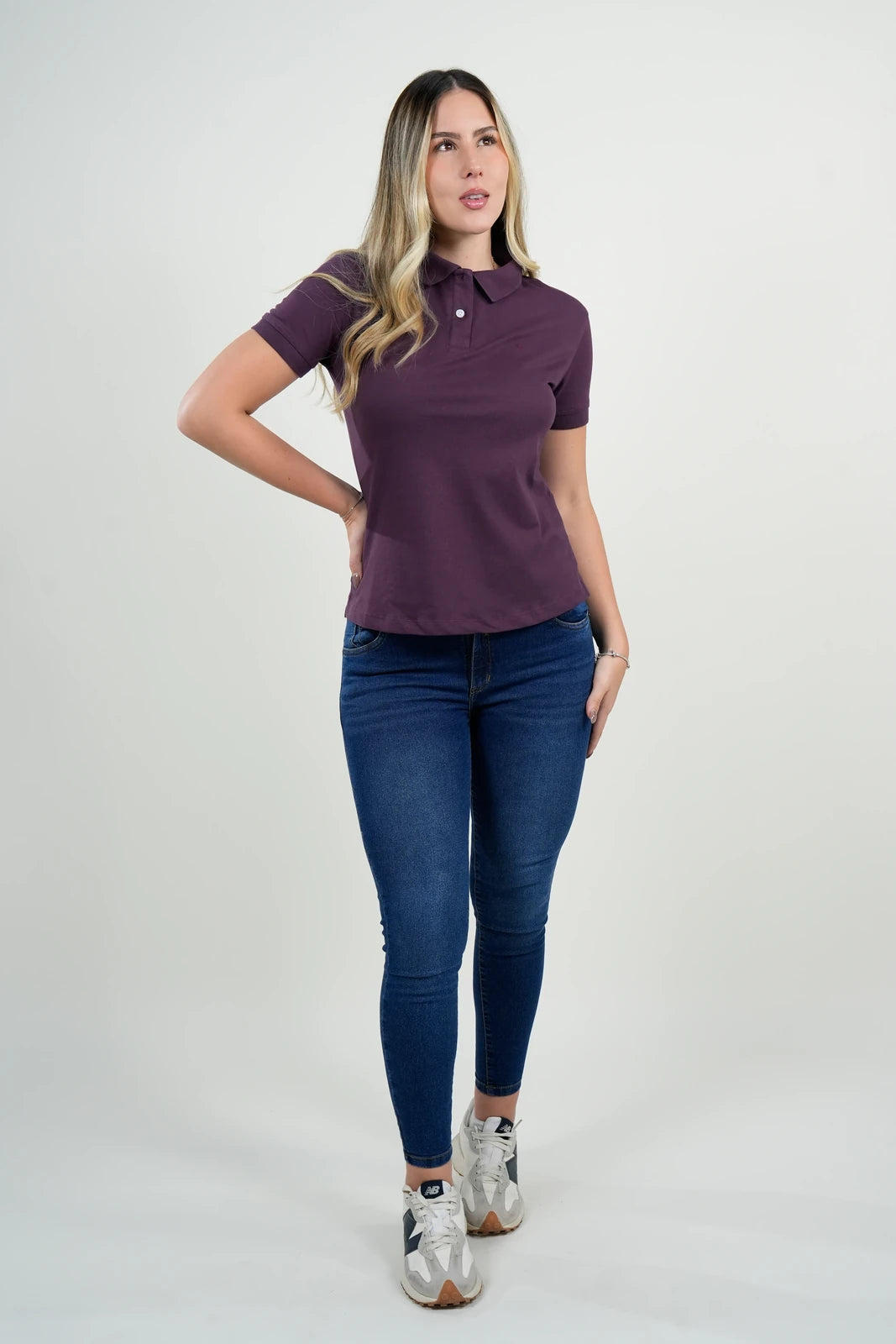 Polo Básico Morado oscuro  Clásico