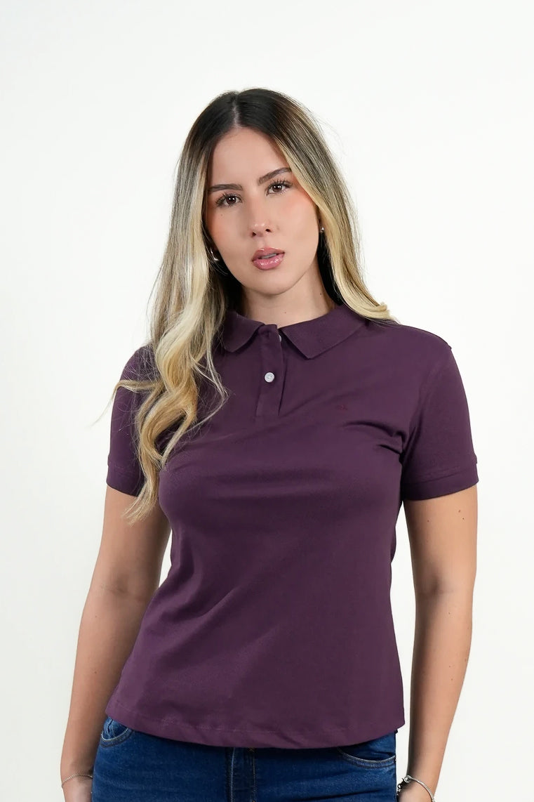 Polo Básico Morado oscuro  Clásico