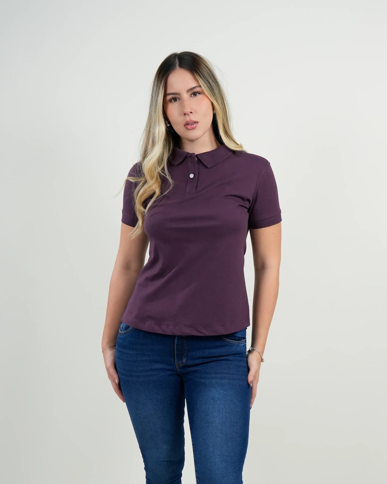 Polo Básico Morado oscuro  Clásico