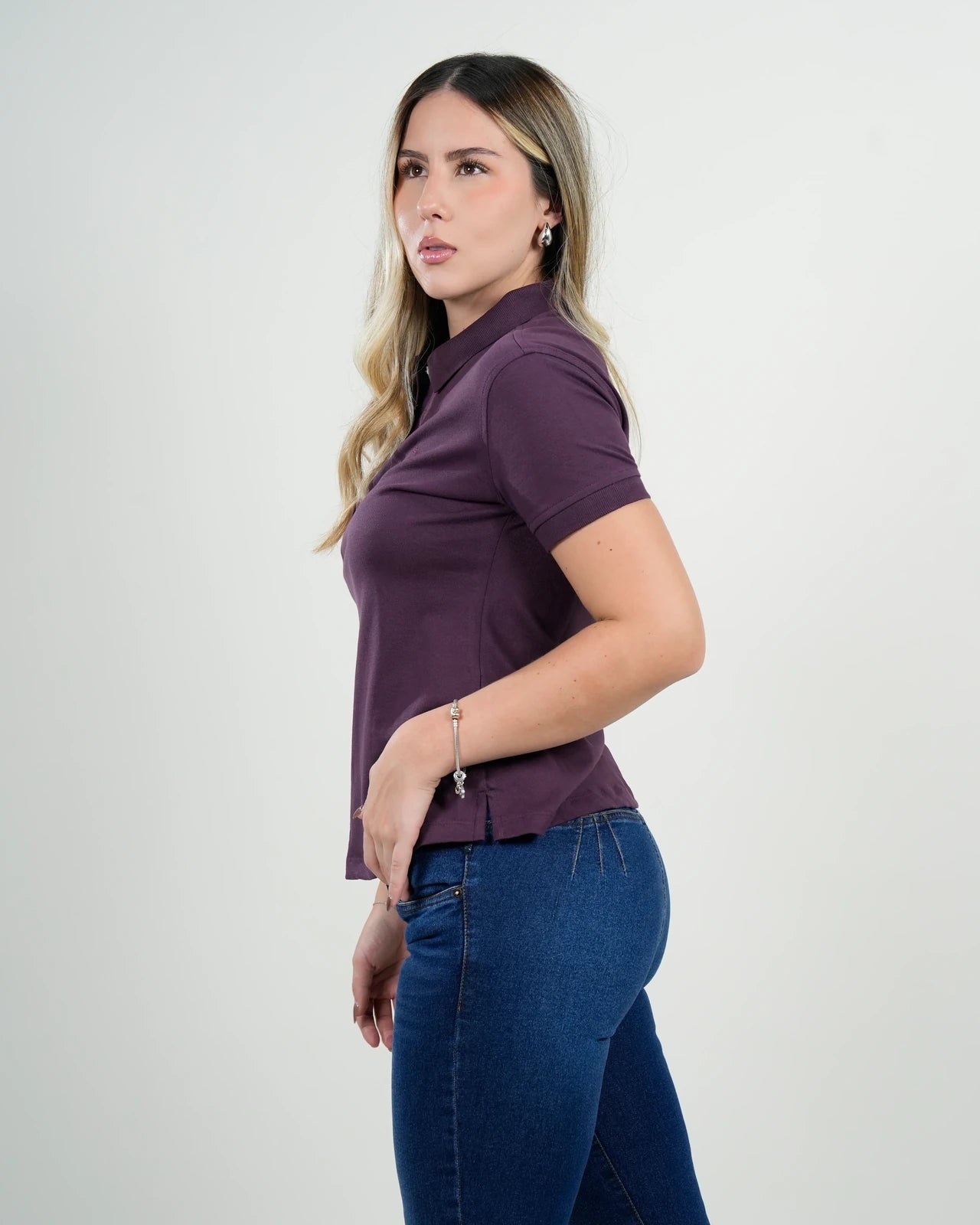 Polo Básico Morado oscuro  Clásico