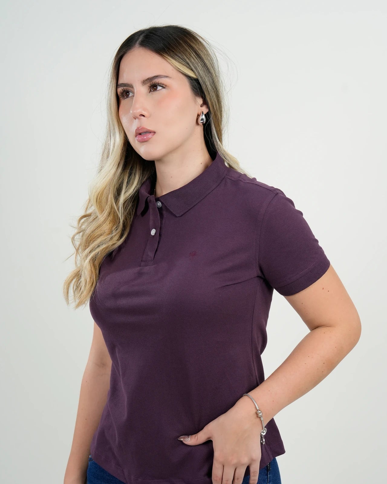 Polo Básico Morado oscuro  Clásico