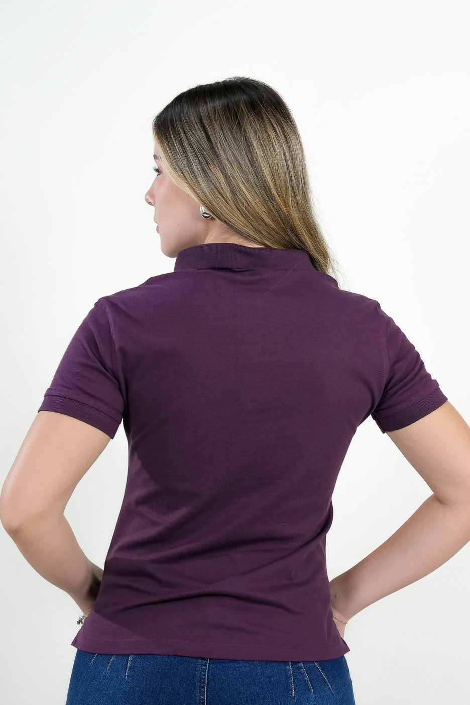 Polo Básico Morado oscuro  Clásico