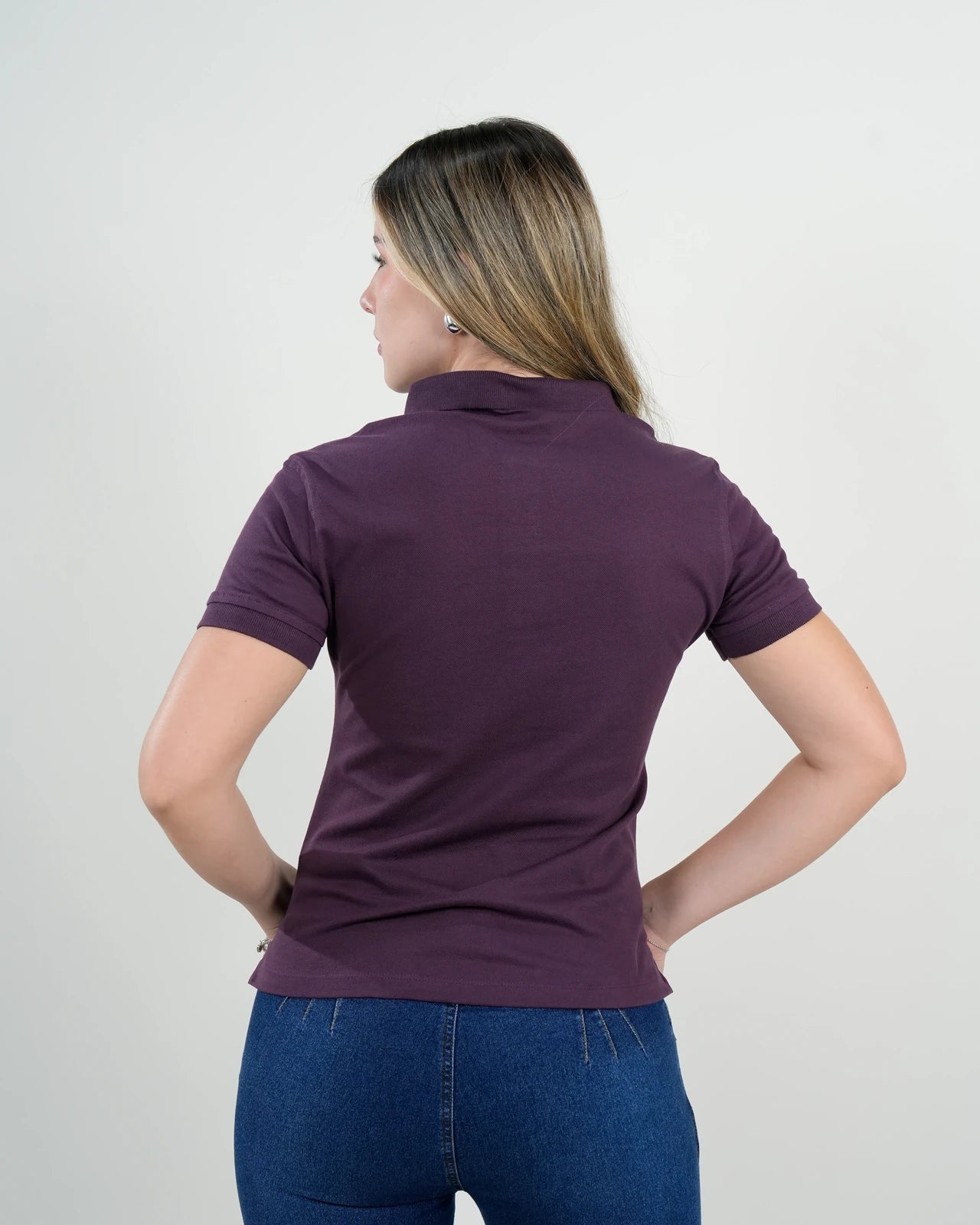 Polo Básico Morado oscuro  Clásico