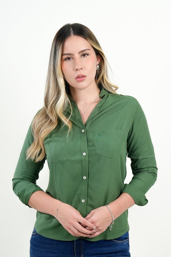 Camisa Verde Manga Larga