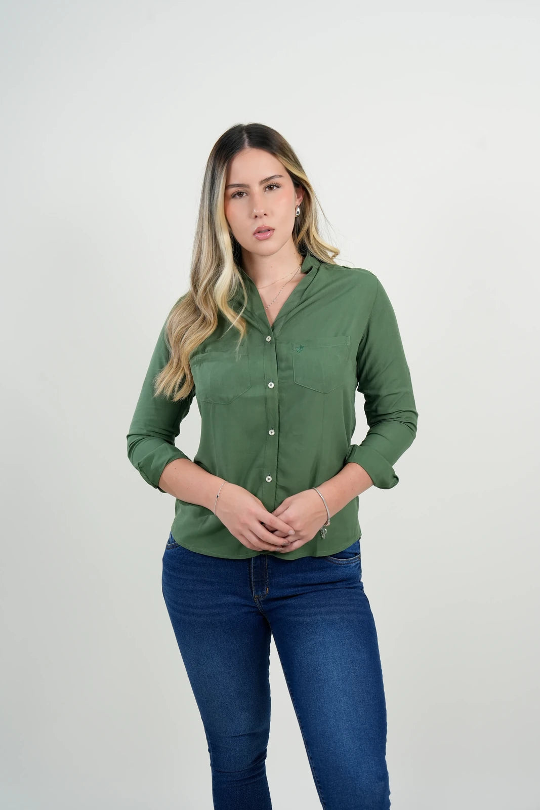 Camisa Verde Manga Larga