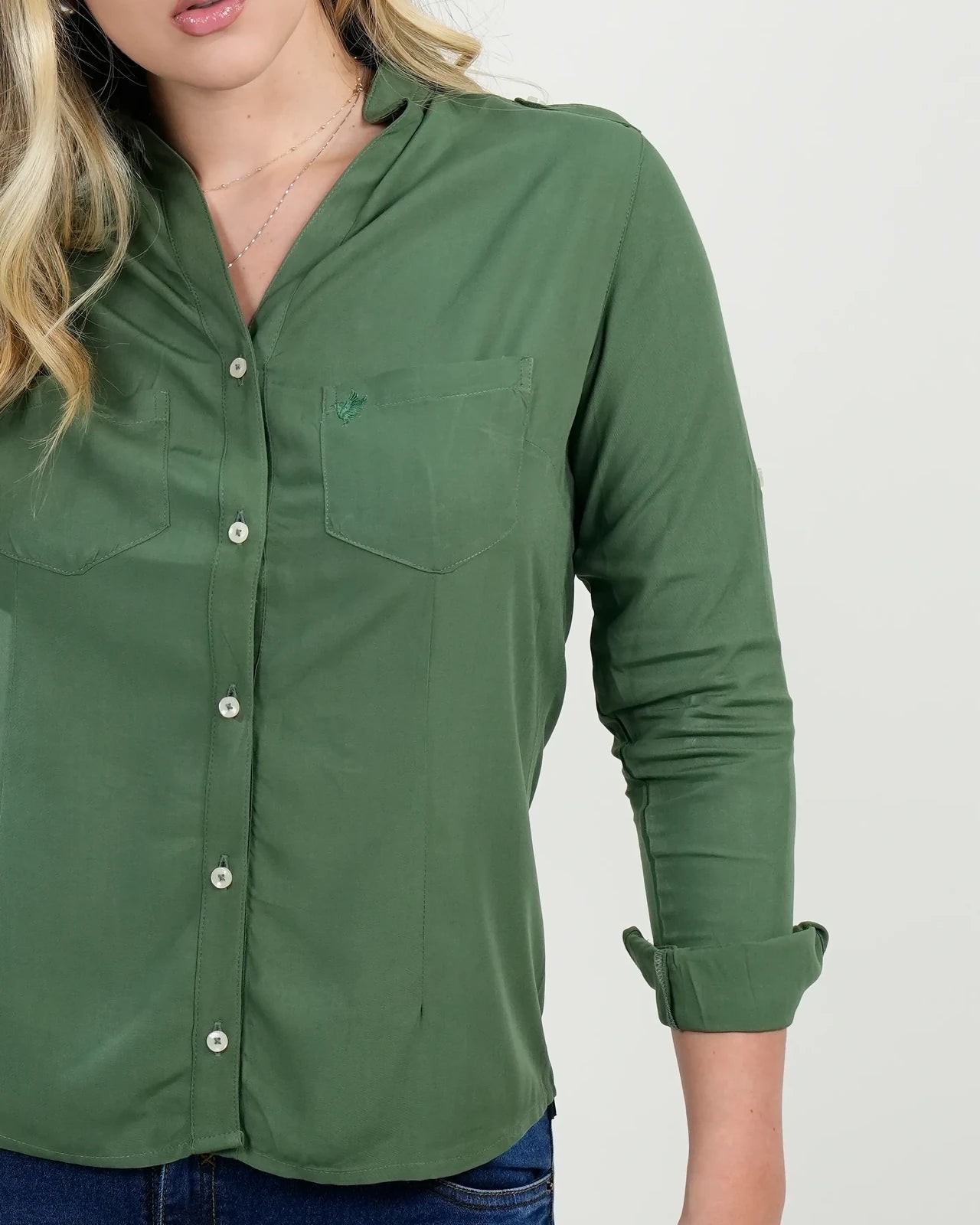 Camisa Verde Manga Larga