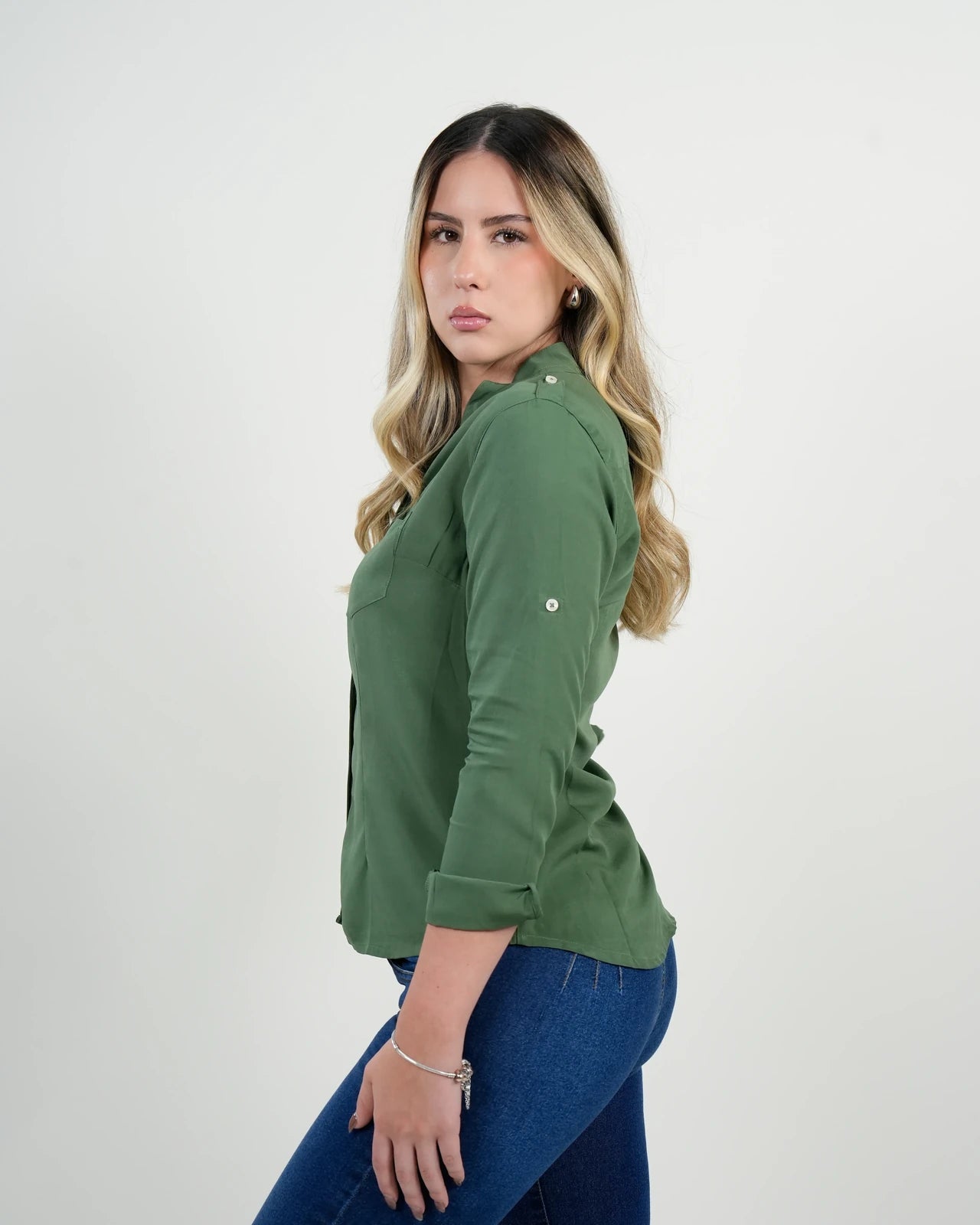 Camisa Verde Manga Larga