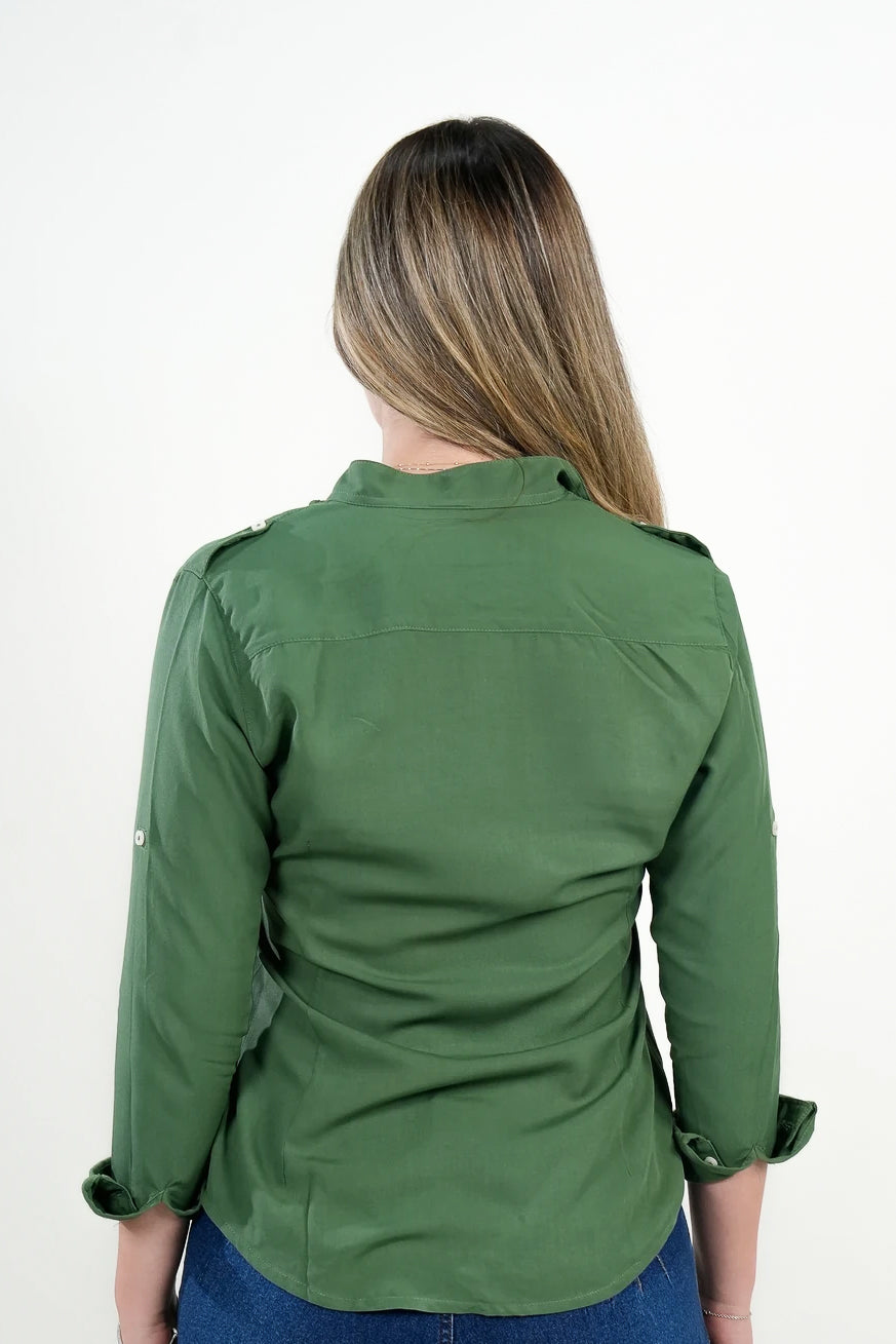 Camisa Verde Manga Larga