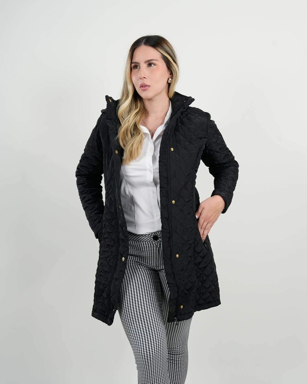 Chaqueta Negra Acolchada